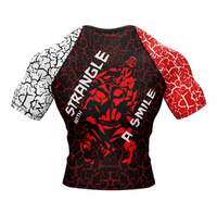 Load image into Gallery viewer, Strangle Things Rash Guard BJJ, MMA, Muay Thai training, competition, Men Short Sleeve Rash Guard Women GYM