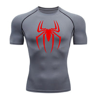 Load image into Gallery viewer, 2025 Men's Spider Print Rash Guard, BJJ No Gi, MMA Fightwear  Compression Shirt, Quick Dry T-Shirt, Gym Running Jersey, Breathable Short Sleeve, Spring, Summer, S-3XL