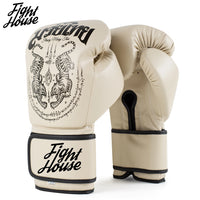 Load image into Gallery viewer, New 2026 Thailand Fight House 10OZ 12OZ 14OZ 16OZ Muay Thai Boxing Gloves Double Tiger Apricot Black Gold Fighting Training Boxing Gloves