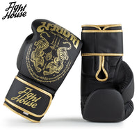 Load image into Gallery viewer, New 2026 Thailand Fight House 10OZ 12OZ 14OZ 16OZ Muay Thai Boxing Gloves Double Tiger Apricot Black Gold Fighting Training Boxing Gloves
