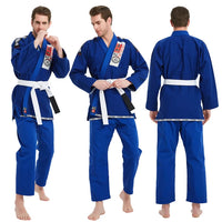 Load image into Gallery viewer, Brazilian Jiu Jitsu Gi Bjj Kimono Blue 450 Grams MMA Uniform Preshrunk Grappling Gis For Men Women With White Belt
