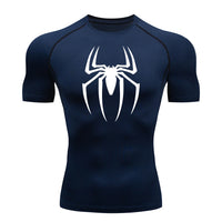 Load image into Gallery viewer, 2025 Men's Spider Print Rash Guard, BJJ No Gi, MMA Fightwear  Compression Shirt, Quick Dry T-Shirt, Gym Running Jersey, Breathable Short Sleeve, Spring, Summer, S-3XL