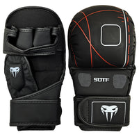 Load image into Gallery viewer, MMA Professional Adult MMA Size Med/Large Boxing Training Gloves Half Finger Leather Cushion Grappling MMA Gloves