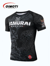 Load image into Gallery viewer, New 2026 Rash Guard BJJ Muay Thai MMA Men's Quick Drying Compression Running T-Shirt Sports Fitness Short Sleeve Gym Jersey Elastic Tight Fitness Clothing Size S-XL