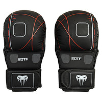 Load image into Gallery viewer, MMA Professional Adult MMA Size Med/Large Boxing Training Gloves Half Finger Leather Cushion Grappling MMA Gloves