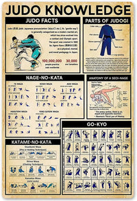 Load image into Gallery viewer, Judo Knowledge Metal Signs Aluminium Poster Judo Players Posters Wall Decor Science Guide Home Decor Room Decor Bathroom Decor C