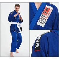 Load image into Gallery viewer, Brazilian Jiu Jitsu Gi Bjj Kimono Blue 450 Grams MMA Uniform Preshrunk Grappling Gis For Men Women With White Belt