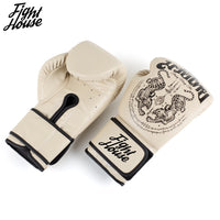 Load image into Gallery viewer, New 2026 Thailand Fight House 10OZ 12OZ 14OZ 16OZ Muay Thai Boxing Gloves Double Tiger Apricot Black Gold Fighting Training Boxing Gloves