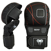 Load image into Gallery viewer, MMA Professional Adult MMA Size Med/Large Boxing Training Gloves Half Finger Leather Cushion Grappling MMA Gloves