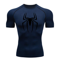 Load image into Gallery viewer, 2025 Men's Spider Print Rash Guard, BJJ No Gi, MMA Fightwear  Compression Shirt, Quick Dry T-Shirt, Gym Running Jersey, Breathable Short Sleeve, Spring, Summer, S-3XL