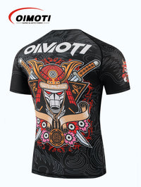 Load image into Gallery viewer, New 2026 Rash Guard BJJ Muay Thai MMA Men's Quick Drying Compression Running T-Shirt Sports Fitness Short Sleeve Gym Jersey Elastic Tight Fitness Clothing Size S-XL