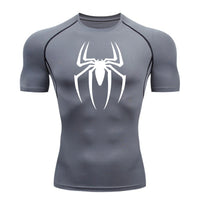 Load image into Gallery viewer, 2025 Men's Spider Print Rash Guard, BJJ No Gi, MMA Fightwear  Compression Shirt, Quick Dry T-Shirt, Gym Running Jersey, Breathable Short Sleeve, Spring, Summer, S-3XL