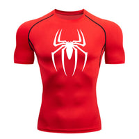 Load image into Gallery viewer, 2025 Men's Spider Print Rash Guard, BJJ No Gi, MMA Fightwear  Compression Shirt, Quick Dry T-Shirt, Gym Running Jersey, Breathable Short Sleeve, Spring, Summer, S-3XL