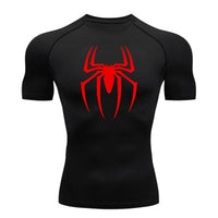 Load image into Gallery viewer, 2025 Men's Spider Print Rash Guard, BJJ No Gi, MMA Fightwear  Compression Shirt, Quick Dry T-Shirt, Gym Running Jersey, Breathable Short Sleeve, Spring, Summer, S-3XL