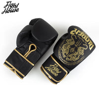 Load image into Gallery viewer, New 2026 Thailand Fight House 10OZ 12OZ 14OZ 16OZ Muay Thai Boxing Gloves Double Tiger Apricot Black Gold Fighting Training Boxing Gloves