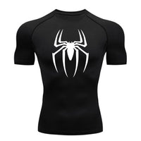 Load image into Gallery viewer, 2025 Men's Spider Print Rash Guard, BJJ No Gi, MMA Fightwear  Compression Shirt, Quick Dry T-Shirt, Gym Running Jersey, Breathable Short Sleeve, Spring, Summer, S-3XL