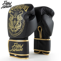 Load image into Gallery viewer, New 2026 Thailand Fight House 10OZ 12OZ 14OZ 16OZ Muay Thai Boxing Gloves Double Tiger Apricot Black Gold Fighting Training Boxing Gloves