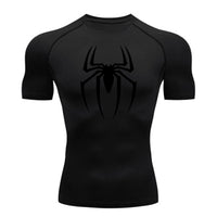 Load image into Gallery viewer, 2025 Men's Spider Print Rash Guard, BJJ No Gi, MMA Fightwear  Compression Shirt, Quick Dry T-Shirt, Gym Running Jersey, Breathable Short Sleeve, Spring, Summer, S-3XL