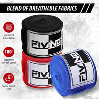 Load image into Gallery viewer, Boxing Hand Wraps Inner Gloves for Men Women, 180 Inch Elasticated Thumb Loop Bandages, Wrist Wrap Protection Muay Thai MMA Kick