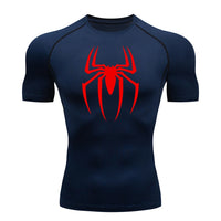 Load image into Gallery viewer, 2025 Men's Spider Print Rash Guard, BJJ No Gi, MMA Fightwear  Compression Shirt, Quick Dry T-Shirt, Gym Running Jersey, Breathable Short Sleeve, Spring, Summer, S-3XL